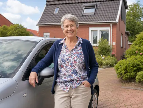 Verkäufer aus Lägerdorf mit dem verkauften Fahrzeug