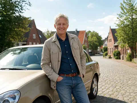 Verkäufer aus Breitenburg mit dem verkauften Fahrzeug